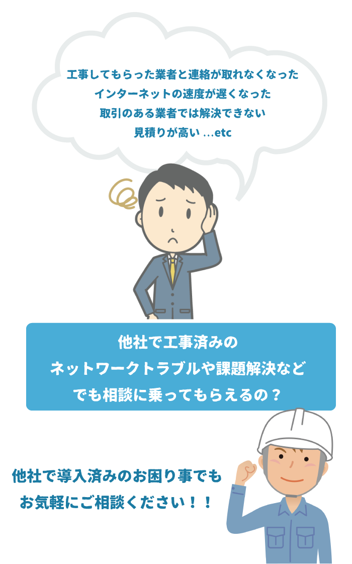 他社で工事されたトラブルでもお任せ下さい！！
